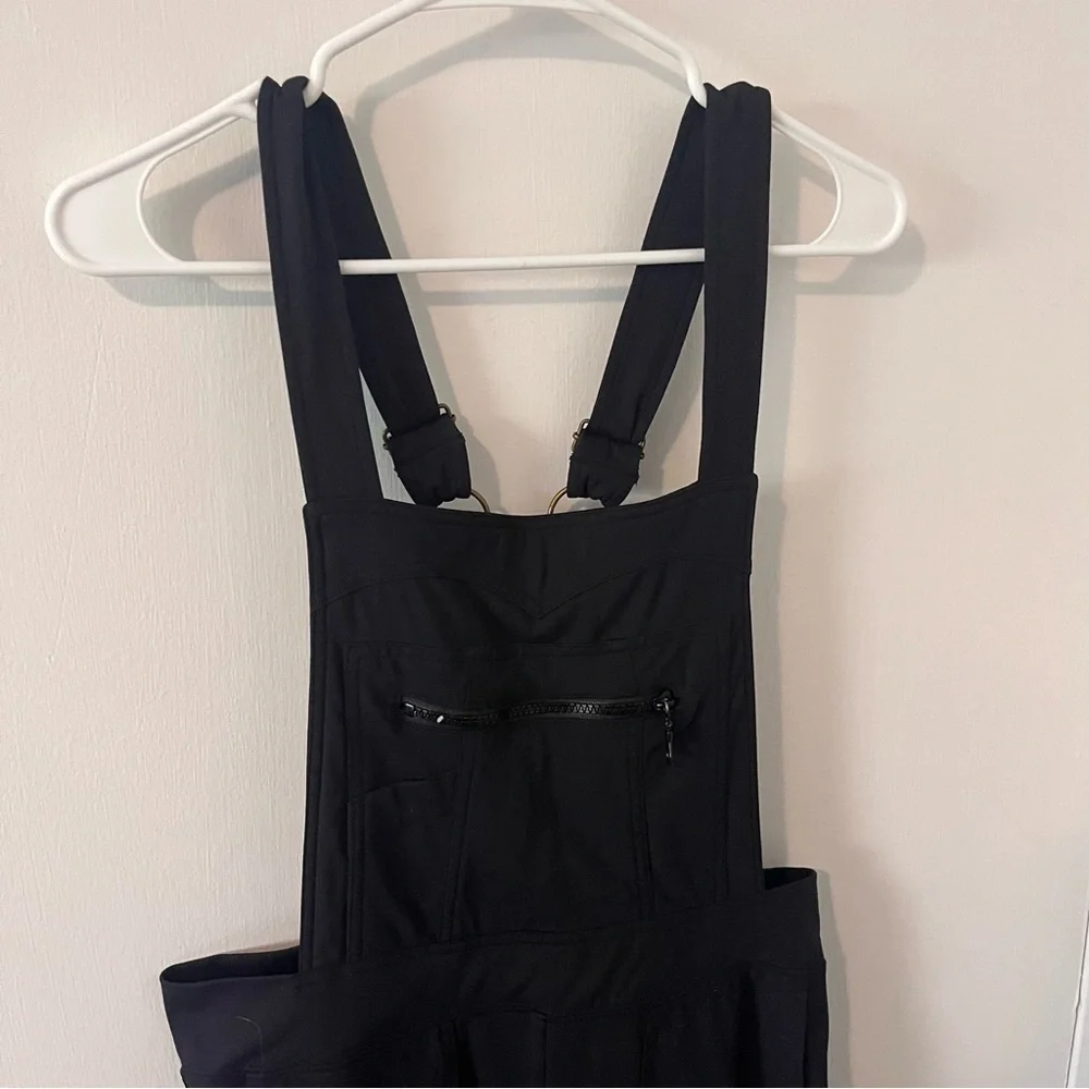 SWAAY Overall Jumpsuit in Black Eco-Friendly Adjustable Heart Zipper Pockets XL - Picture 3 of 12
